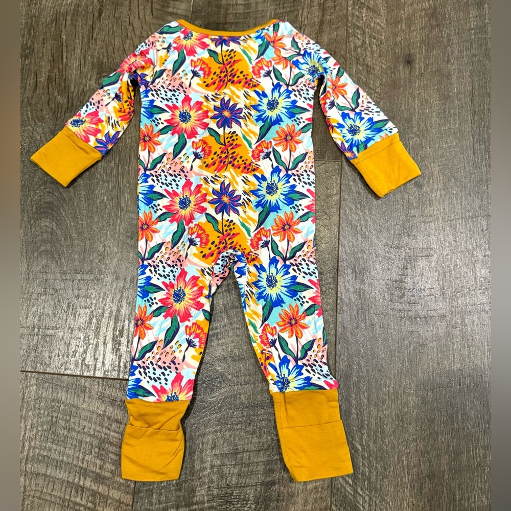 Floral print Bamboo Sleepie 18-24m - Picture 2 of 4